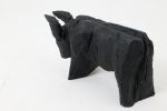 Taurus, Chainsaw Carved, Burnt Oak, Abstract Sculpture, Bull, Handmade, Black | Sculptures by Logniture