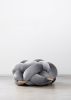 (M) Siver Grey Knot Ottoman | Benches & Ottomans by Knots Studio
