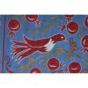 Silk Suzani Blue Table Runner With Pomegranate Design, Anima | Tablecloth in Linens & Bedding by Vintage Pillows Store