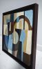 Blue convergence - abstrait geometrique | Decorative Objects by Sophie DUMONT.