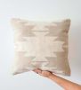 Beige Cleo Handwoven Wool Decorative Throw Pillow Cover | Cushion in Pillows by Mumo Toronto. Item composed of fabric