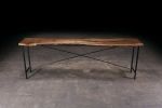 Live Edge Walnut Console | Console Table in Tables by Urban Lumber Co.. Item composed of walnut & steel