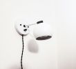 Directional Wall Sconce, Plug in LED Light, Matte White | Sconces by Retro Steam Works. Item made of metal works with industrial style