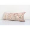 Muted Turkish Oushak Rug Pillow - Faded Vintage Wool Rectang | Cushion in Pillows by Vintage Pillows Store