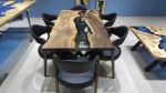 Walnut Dining Epoxy Table, Epoxy Dining Table, River Resin | Tables by LuxuryEpoxyFurniture. Item composed of wood & synthetic