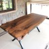 Custom Solid Wood Table, Kitchen Dining Table, Dining Room Furniture | Tables by Ironscustomwood. Item composed of walnut