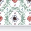 IVI Poppy Daisies & Cannabis Leaves | Wallpaper in Wall Treatments by Sean Martorana. Item made of paper