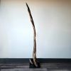 Tall Driftwood Art Sculpture "Hooked Up" | Sculptures by Sculptured By Nature  By John Walker. Item composed of wood compatible with minimalism style