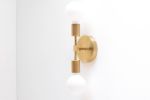 Gold Wall Sconce - Modern Wall Lamp - Model No. 5301 | Sconces by Peared Creation. Item made of brass & glass