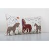 Turkish Horse Pictorial Suzani Cushion Cover, Suzani Animal | Pillows by Vintage Pillows Store