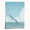 Seagull in Flight Art Print, Coastal Bird Wall Art, Beach Decor, Gull Painting | Prints in Paintings by The Ugly Cat Studio