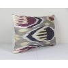 Ikat Gray Cushion Cover, Decorative Cotton Pillowcase, Centr | Pillows by Vintage Pillows Store