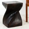 Haussmann® Big Twist Wood Stool Table 14 in SQ x 20 in H | Chairs by Haussmann®