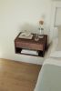 Modern Floating Nightstand | Walnut | Storage by Caleth