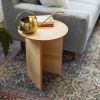 Handmade Round Pine Side Table: Modern Accent Table | Tables by Spacecraft Furnishing