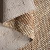 Handmade Jute Wool Flatweave, Neutral Ivory Area Carpet, Beige Textured Boho Decor | Area Rug in Rugs by Swiflo