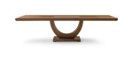 Lauren Dining Table Walnut | Tables by Greg Sheres. Item made of walnut with glass