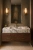 Fluted Calacatta Viola Marble Sink with Wood Vanity | Water Fixtures by Vero Marble
