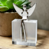 Angel figure in Gloss Silver | Sculptures by YENNY COCQ