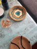 5 Pieces Of Evil Eye Bead Wall Plate, Blue Wall Plates | Ornament in Decorative Objects by Sarmal Design. Item made of cotton with synthetic works with boho & contemporary style