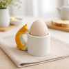 Cat Egg Cup (ORANGE) – A Playful Ceramic Breakfast Object | 4am Product Design | Dinnerware by 4AM Product Design