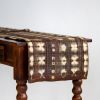 Raffia Shibori Table Runner-Cocoon&Moth Pattern-Brown Black | Linens & Bedding by Tanana Madagascar. Item composed of fiber