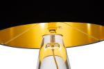SERAFINA Lamp · Clear+Charcoal+Gold | Table Lamp in Lamps by LUMi Collection. Item composed of copper and glass