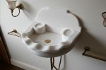 Classic-Midcentury Design Carrara Marble Sink with Backsplash | Water Fixtures by AYMARBLEDESIGN LLC