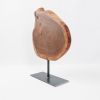 Wood Slice on Stand | Sculptures by Hazel Oak Farms. Item made of walnut