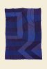 Geometric Blanket in Blue/Purple | Linens & Bedding by BOI. Item made of cotton works with contemporary style