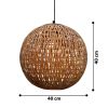Orion Round Ball Hanging Lamp | Pendants by Home Blitz. Item composed of wood and metal in country & farmhouse or modern style