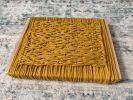 Woven Tile 9x12 - Mustard on Mustard | Wall Sculpture in Wall Hangings by Mpwovenn Fiber Art by Mindy Pantuso