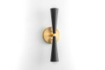 Wall Sconce - Black and Brass Sconce - Model No. 8113 | Sconces by Peared Creation. Item made of brass