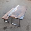 Walnut Clear Epoxy Resin Table, Custom River Table | Dining Table in Tables by Ironscustomwood. Item made of walnut & steel