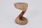 Sculptural Side Table, Stool, Solid Wood, Walnut, Contemporary Design | Tables by Logniture