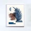 Minimal Abstract Print Botanical Collage and Geometric Shape | Prints by Capricorn Press. Item made of paper works with boho & minimalism style