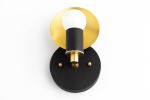 White Sconce - Brass Wall Sconce - Model No. 8677 | Sconces by Peared Creation. Item composed of brass