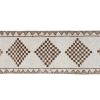 Hand-Knotted Neutral Turkish Runner Rug, Tribal Herki Rug | Rugs by Vintage Pillows Store. Item made of cotton with fiber