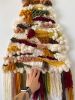 XL boho woven wall hanging Christmas tree in silver, gold, m | Macrame Wall Hanging in Wall Hangings by Awesome Knots. Item composed of wool