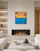 AFTERGLOW | 60x60 | Oil And Acrylic Painting in Paintings by Lara Spadetto Art
