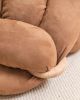 (M) Chocolate Vegan Suede Knot Floor Cushion | Pillows by Knots Studio. Item composed of cotton