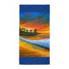 Towel - Day Blazed - Tropical Sunset Palm Tree Art | Work by Eman's Gallery