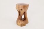 Walnut Solid Wood Sculptural Side Table, Original Contemporary Design | Tables by Logniture
