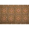 Vintage Asian Suzani Textile - Samarkand Faded Camel Bedspre | Tablecloth in Linens & Bedding by Vintage Pillows Store