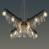Industrial X-Chandelier | Chandeliers by Michael McHale Designs. Item made of steel & glass
