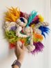 Vibrant and festive woven wall art tapestry | Wall Hangings by Awesome Knots. Item composed of cotton & fiber