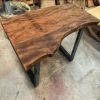 Custom Black Walnut Office Desk | Tables by Ironscustomwood. Item made of walnut