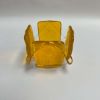 Transparent Yellow Glass Candleholder | Candle Holder in Decorative Objects by Sand & Iron