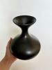 Black satin glazed vessel No. 1 | Vase in Vases & Vessels by Dana Chieco