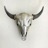 Bison Skull - Gilded | Wall Sculpture in Wall Hangings by Farmhaus + Co.. Item composed of wood
